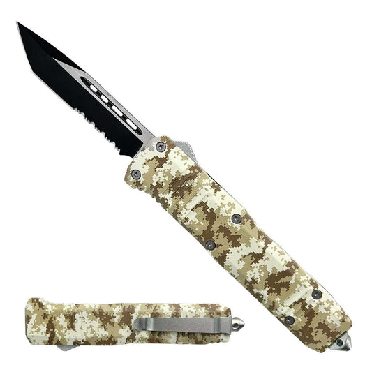 Best Budget OTF Knife - "Cobra" Camo OTF Knife for Sale 