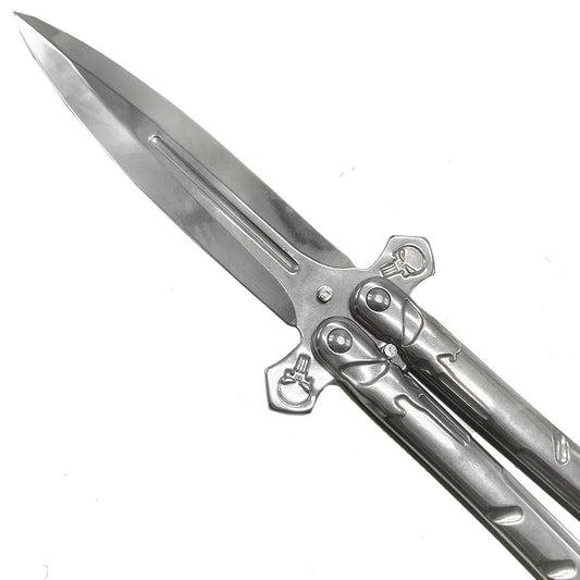 Best Butterfly Knife Under $50 - Buy "Chrome Villain" Butterfly Knife