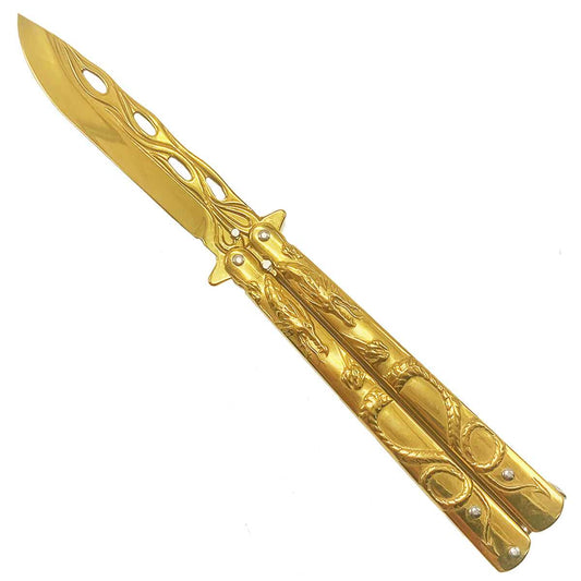 CS Tactical Edge "Aurum" Butterfly Knife - Butterfly Knives 