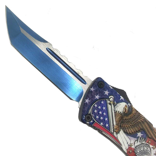 Best OTF Knife Under $100 -  ‘Blue Unity’ OTF Automatic Knife 