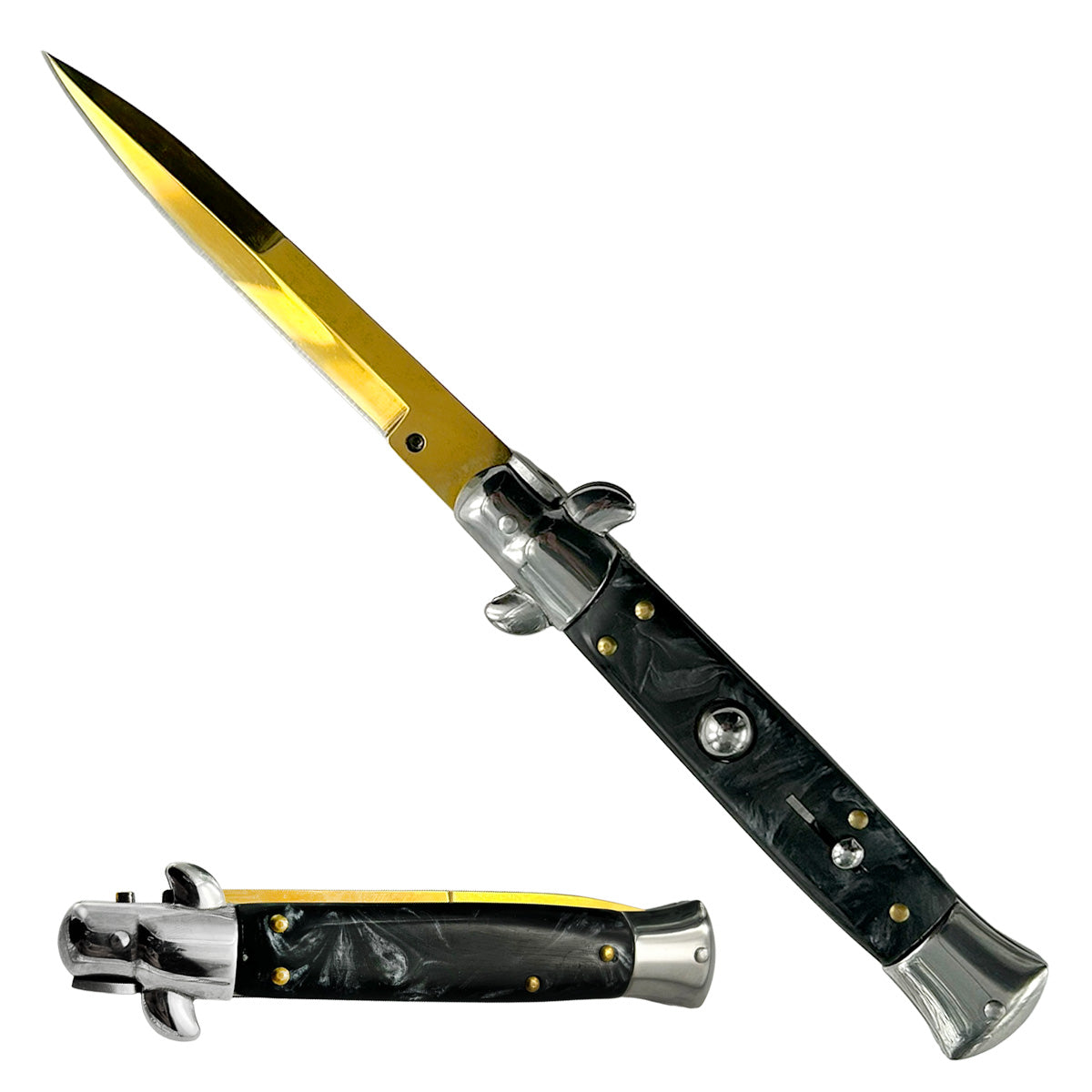 Best Switchblade Under $50 - "Classico" Gold Blade Switchblades