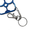 Blue Metal Cat Knuckles Self Defense Keychain All Products 