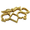 Brass Knuckle - Golden Poker Card Shapes | Buy Now - $5 Shipping