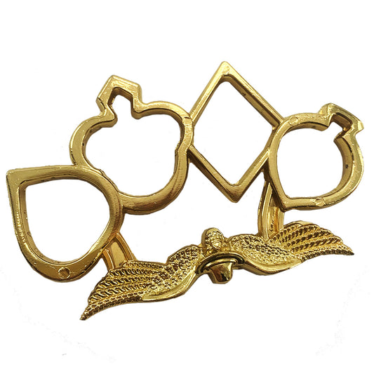 Brass Knuckle - Golden Poker Card Shapes | Buy Now - $5 Shipping