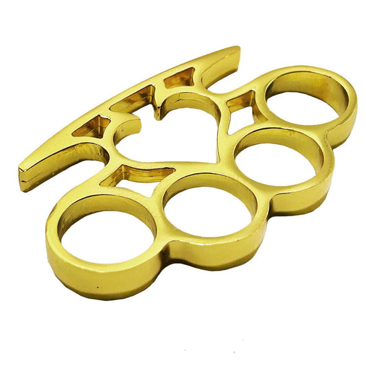 Brass Knuckles for Sale - "Ace of Spades" Gold Knuckle Dusters