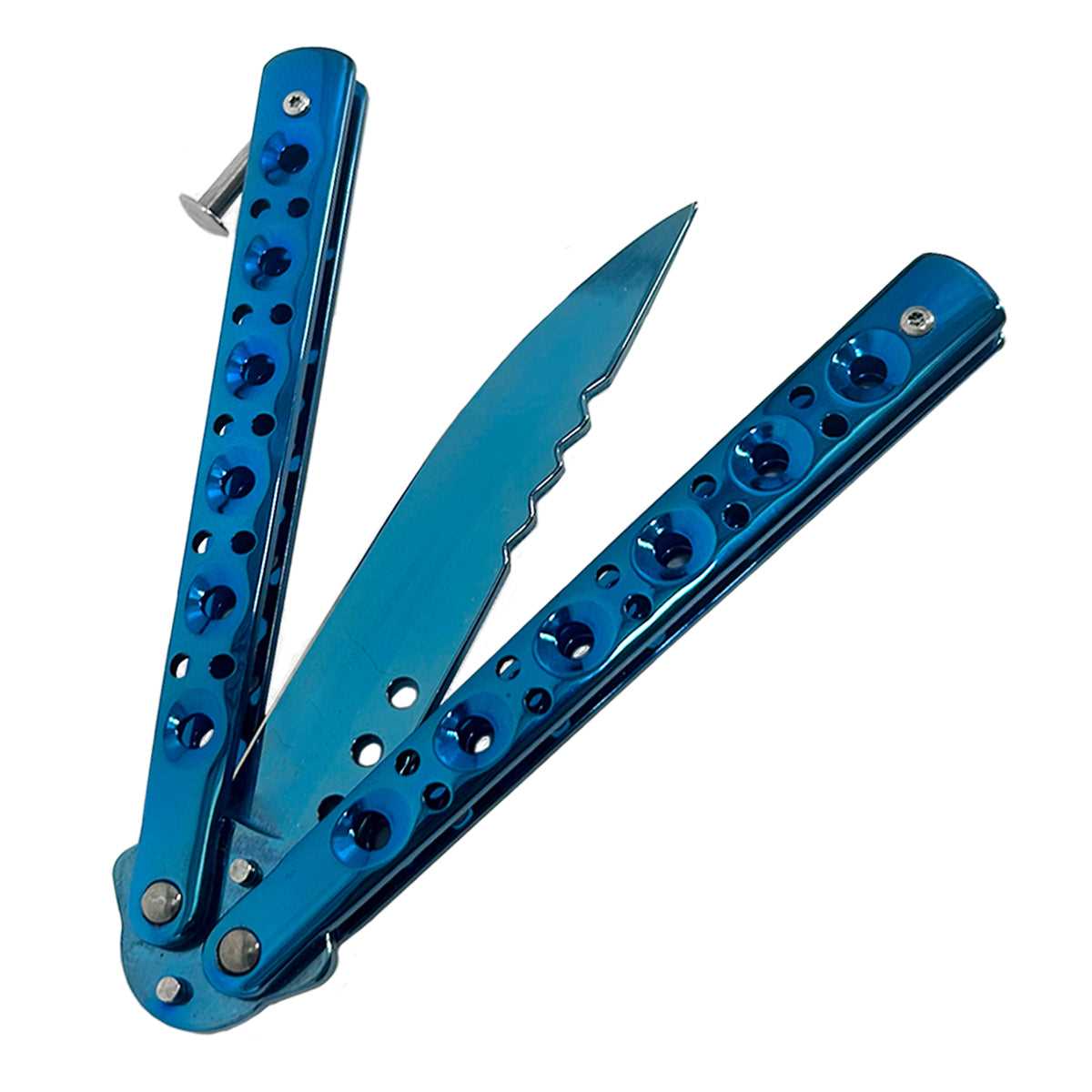 Butterfly Knives for Sale - ‘Baby Shark’ Blue Butterfly Knife