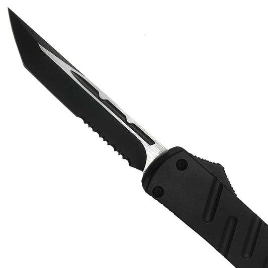 Best OTF Knives for Sale: "Delta" OTF Knife - Serrated Tanto Blade