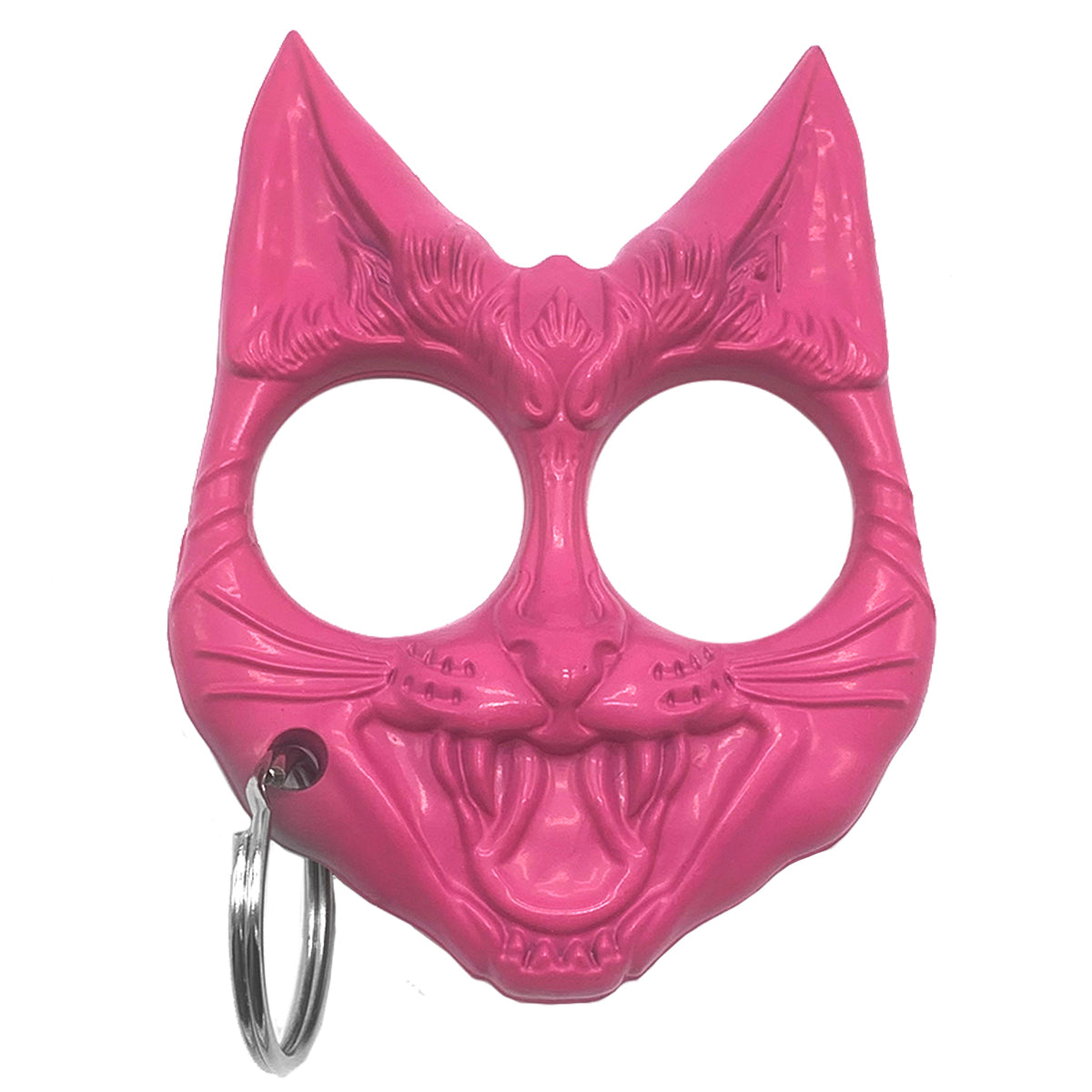 Pink Cat Knuckles ABS Plastic Self Defense Keychain