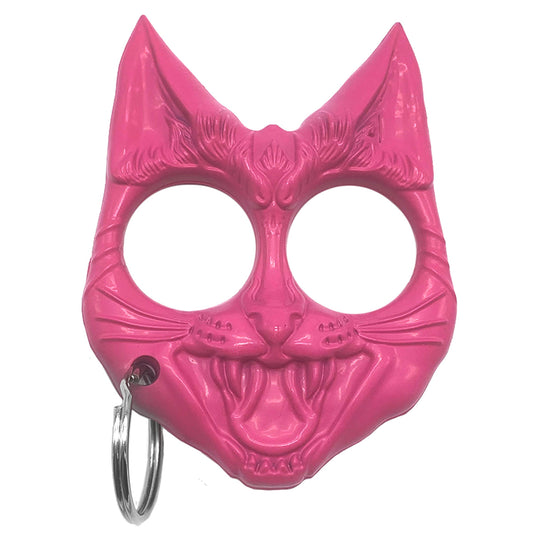 Pink Cat Knuckles ABS Plastic Self Defense Keychain