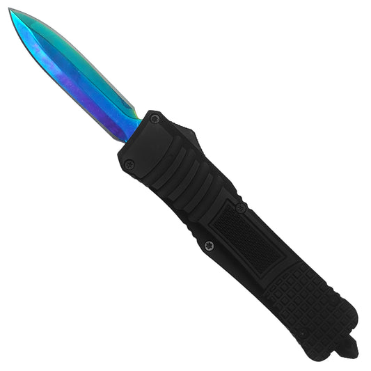 OTF Knife "Rainbow Edge" | Automatic Out the Front Blade 