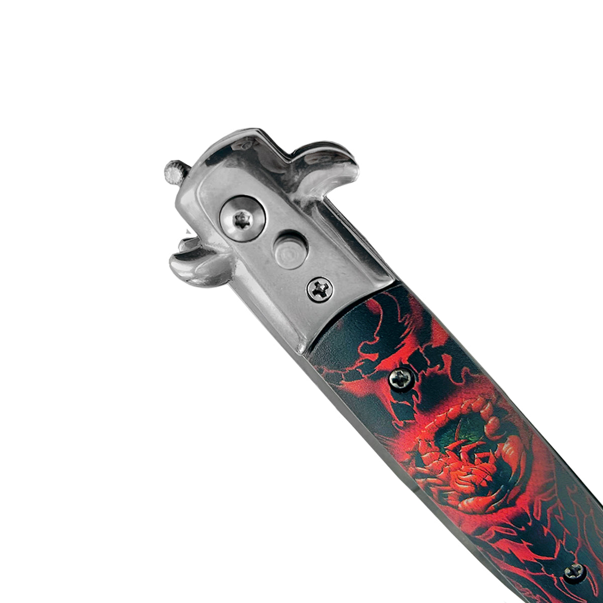 Switchblade - Red Scorpion Automatic Switchblade Knife