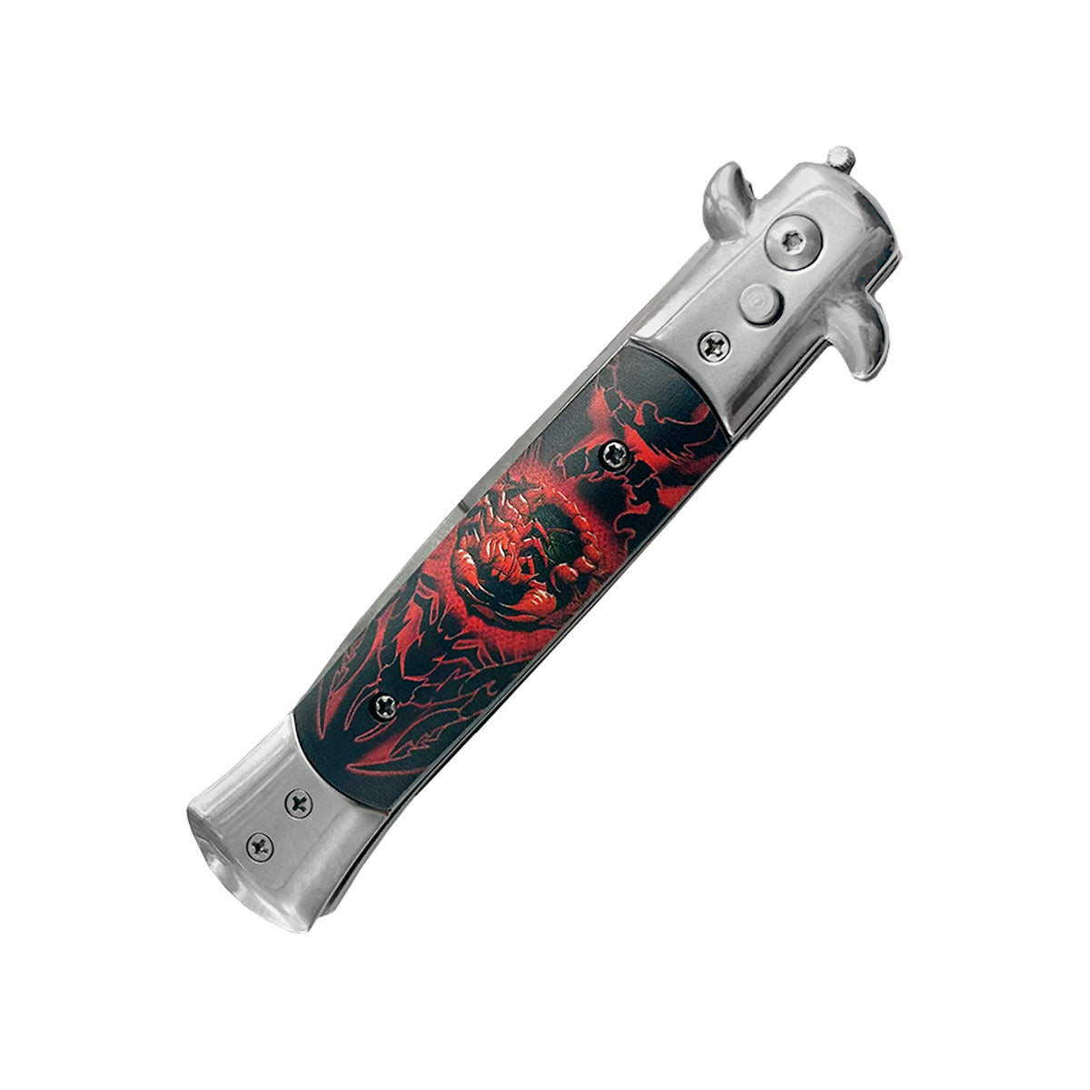 Switchblade - Red Scorpion Automatic Switchblade Knife