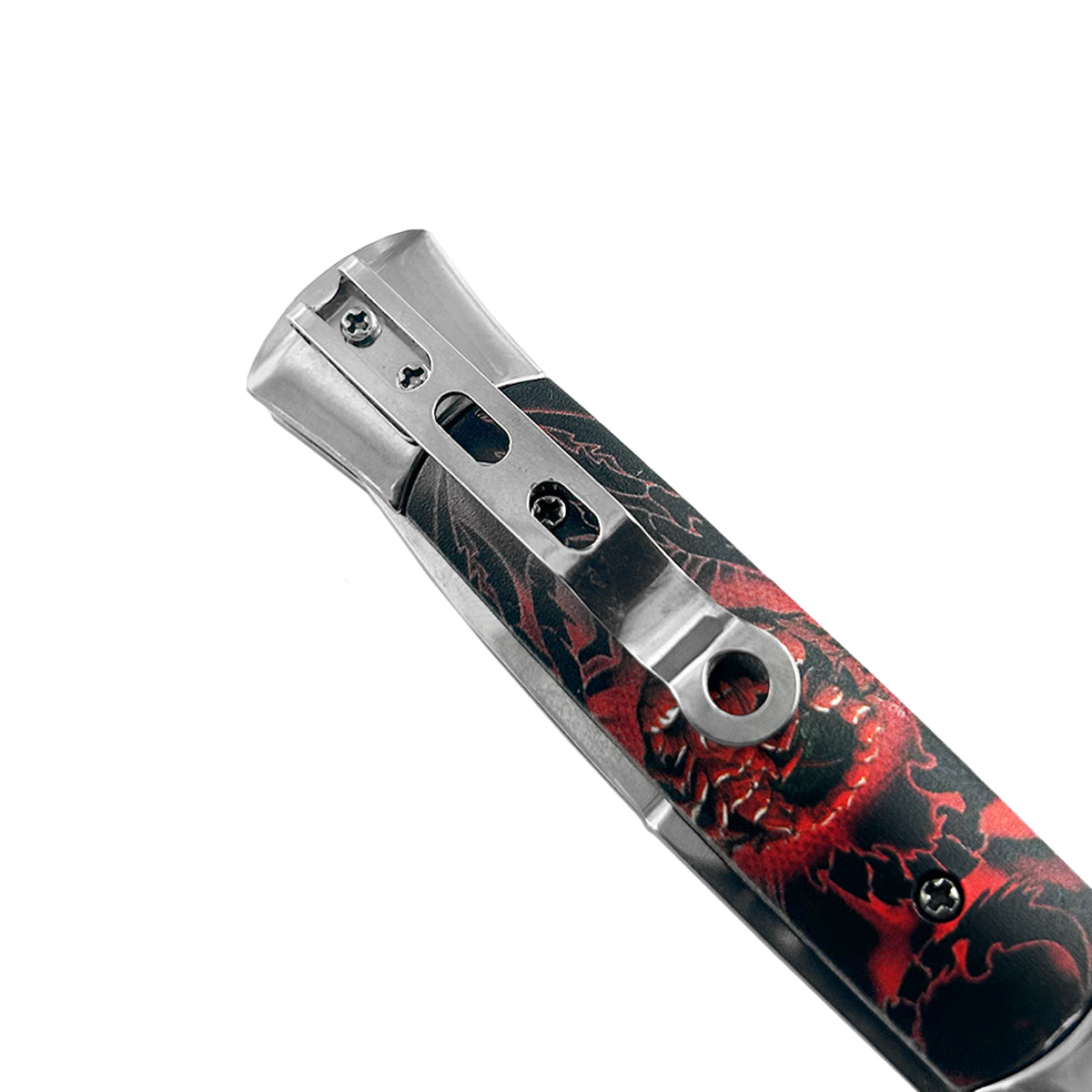 Switchblade - Red Scorpion Automatic Switchblade Knife