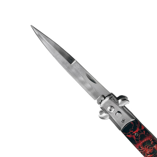 Switchblade - Red Scorpion Automatic Switchblade Knife