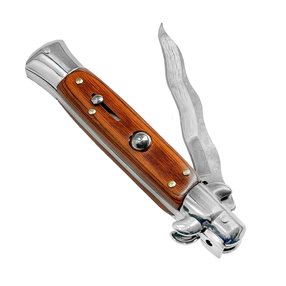 Switchblade - "Wavy" Kris Blade Switchblade Knife