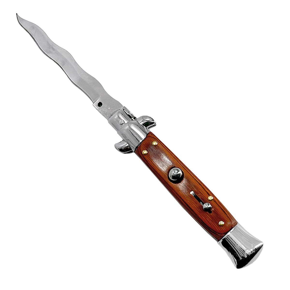 Switchblade - "Wavy" Kris Blade Switchblade Knife