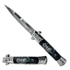 Switchblade - White Dragon / Cross Automatic Switchblade Knife