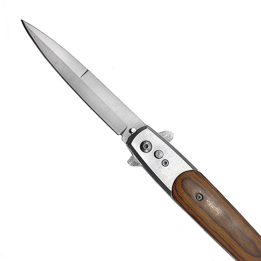 Switchblade Knife ‘Basico’ Wood Handle for Sale | CS Tactical Edge