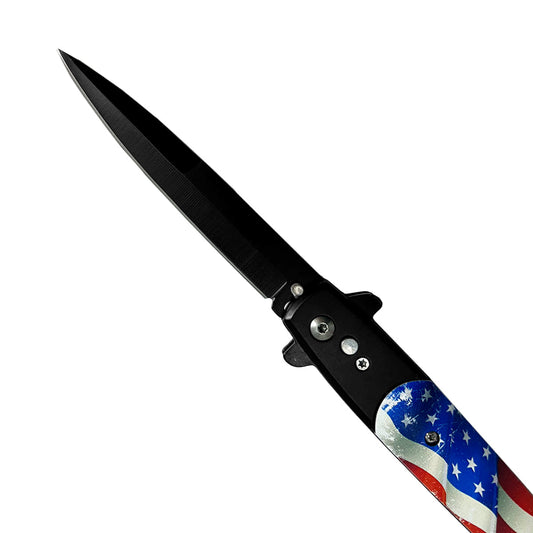 Switchblades - "Basico" USA Flag Automatic Switchblade Knife