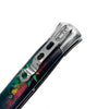 Switchblades for Sale- Jamaican Flag / Marijuana Handle