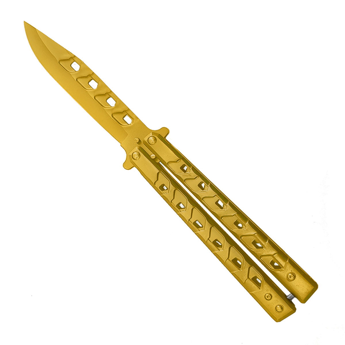 "Croc-o" Gold Butterfly Knife